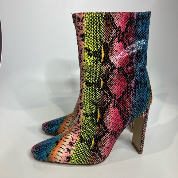 Azalea Wang skaywalker rainbow snake skin boots heeled boots women’s size 7 - Picture 4 of 12